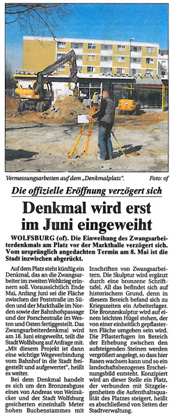 Denkmaleinweihung